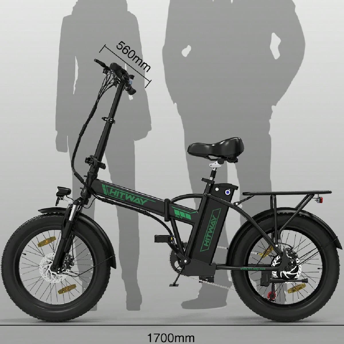 Vélo électrique HITWAY BK11, puissance 250 W/batterie 36 volts/12 ampères, VTT tout-terrain 7 vitesses, autonomie 35-90 km, vélo électrique