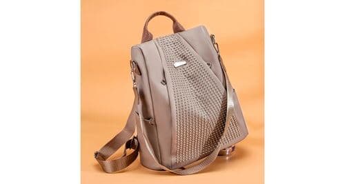 Mode femmes brillant perceuse capacité couleur étudiant sac à dos voyage couple sac - gris